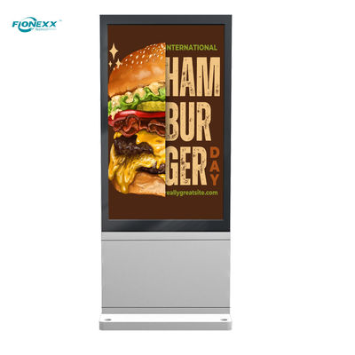 Καλή τιμή 32 ιντσών Ασημένιο AD Board Εξωτερικό χωρίς ανεμιστήρα Βόρειο Ψηφιακό Τοτέμ σε απευθείας σύνδεση