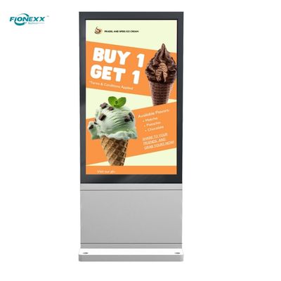 Καλή τιμή 49 ιντσών Ασημένιο παράθυρο εξωτερικό χωρίς ανεμιστήρα κάθετο ψηφιακό τοτέμ σε απευθείας σύνδεση