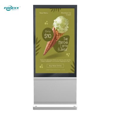 Καλή τιμή 55 ιντσών Ασημένιο AD Board Εξωτερικό χωρίς ανεμιστήρα Βόρειο Ψηφιακό Τοτέμ σε απευθείας σύνδεση