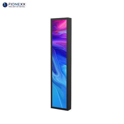 Καλή τιμή 37.8 ίντσες Μαύρη LCD Τεντωμένη μπάρα Ψηφιακή οθόνη ράφους για καταστήματα λιανικής πώλησης σε απευθείας σύνδεση