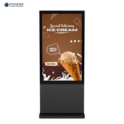 Καλή τιμή 86 ιντσών Μαύρο Android εξωτερικό χωρίς ανεμιστήρα κάθετο ψηφιακό τοτέμ σε απευθείας σύνδεση