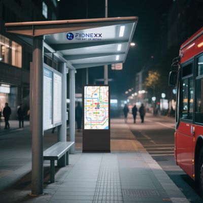 Καλή τιμή Μαύρο AD Board Εξωτερικό Αερόψυκτο Κάθετο Ψηφιακό Totem Εξωτερικής Χρήσης Έξυπνη Οθόνη σε απευθείας σύνδεση