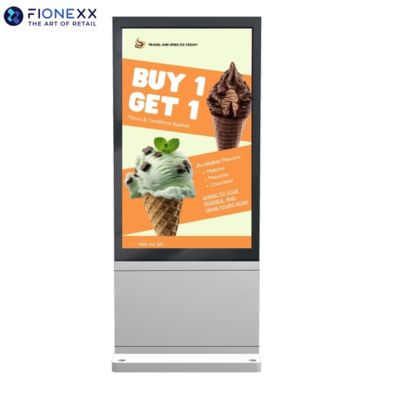 Καλή τιμή 49 ιντσών Ασημένιο παράθυρο εξωτερικό χωρίς ανεμιστήρα κάθετο ψηφιακό τοτέμ σε απευθείας σύνδεση