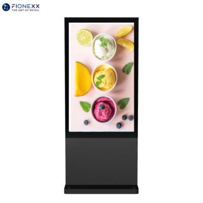 Καλή τιμή 49 ιντσών Μαύρο παράθυρο εξωτερικό χωρίς ανεμιστήρα κατακόρυφο ψηφιακό τοτέμ εξωτερική ανθεκτική διαφήμιση οθόνη οθόνης σε απευθείας σύνδεση