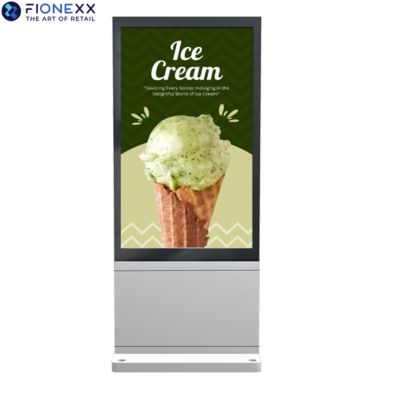 Καλή τιμή 75'' Ασημένιο AD Board Εξωτερικό Lcd Kiosk Εξωτερική Ψηφιακή Σήμανση 1650*928mm Εξωτερική Ανθεκτική Οθόνη Διαφήμισης σε απευθείας σύνδεση