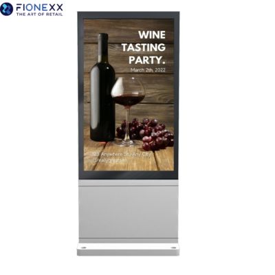 Καλή τιμή 55 ιντσών Ασημένιο Android Εξωτερικό Χωρίς ανεμιστήρα Ψηφιακό Τότεμ Εξωτερική Ανθεκτική Διαφημιστική Εικονική οθόνη σε απευθείας σύνδεση