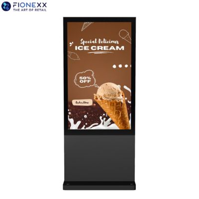 Καλή τιμή Εξωτερική υψηλής ποιότητας διαφημιστική οθόνη οθόνης 43 ιντσών Μαύρο AD Board Εξωτερικό χωρίς ανεμιστήρα κατακόρυφο ψηφιακό τοτέμ σε απευθείας σύνδεση