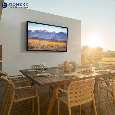 4K εξωτερική τηλεόραση με 2000nit υψηλή φωτεινότητα Ανερό IP55 φωνητικός βοηθός τηλεχειριστήριο ενσωματωμένος ηχείο LCD οθόνη εξωτερική τηλεόραση αδιάβροχη εξωτερική τηλεόραση