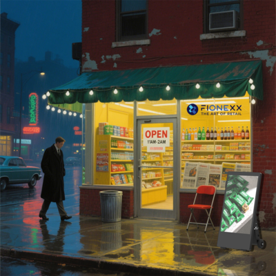 Εξωτερική Android Ψηφιακή Σήμανση με Μπαταρία, Αδιάβροχη IP55, Φορητή Οθόνη Διαφήμισης με Μπαταρία