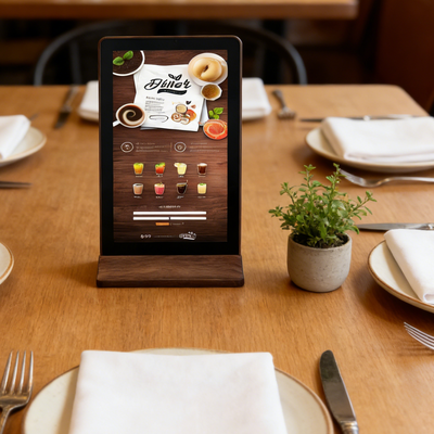 Rechargeable Design, Intelligent Ordering Touch Display With Reduced Wiring Costs